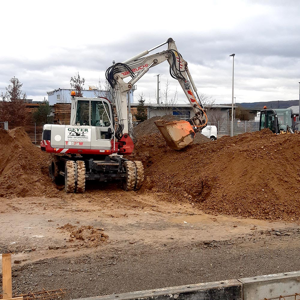Bagger-Landschaftsbau